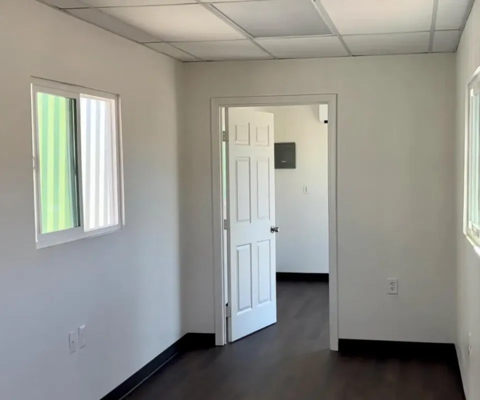 shipping container door and windows