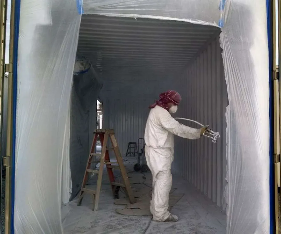 Shipping Container Interior Paint Job